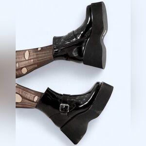 Jeffrey Campbell Wallie Black Platform Boots